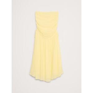 Banana Republic Ruched Dropwaist Chiffon Maxi Skirt - 10